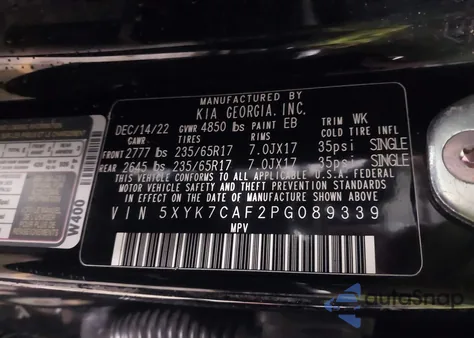 2023 Kia Sportage X-Pro Prestige from USA, damaged, VIN 5XYK7CAF2PG089339